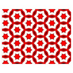 Pattern Red White Texture Seamless Double Sided Flano Blanket (medium)  by Simbadda