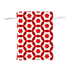 Pattern Red White Texture Seamless Lightweight Drawstring Pouch (m)