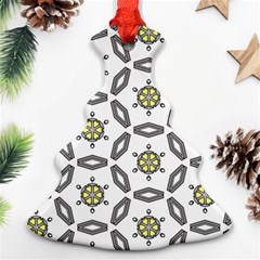 Background Texture Pattern Modern Christmas Tree Ornament (two Sides) by Simbadda