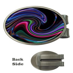 Art Abstract Colorful Abstract Art Money Clips (oval)  by Simbadda