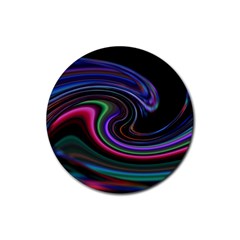 Art Abstract Colorful Abstract Art Rubber Coaster (round) 