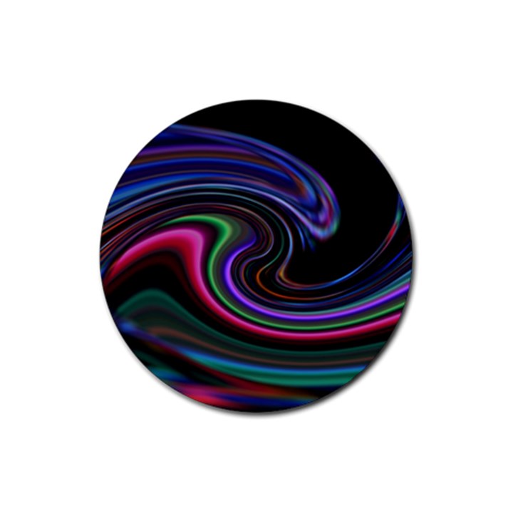 Art Abstract Colorful Abstract Art Rubber Coaster (Round) 