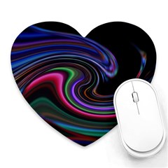 Art Abstract Colorful Abstract Art Heart Mousepads by Simbadda