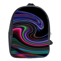 Art Abstract Colorful Abstract Art School Bag (large) by Simbadda