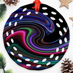 Art Abstract Colorful Abstract Art Ornament (round Filigree) by Simbadda