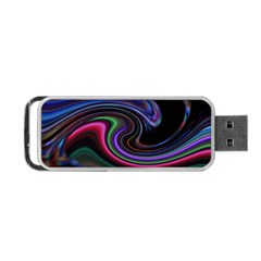 Art Abstract Colorful Abstract Art Portable Usb Flash (one Side) by Simbadda