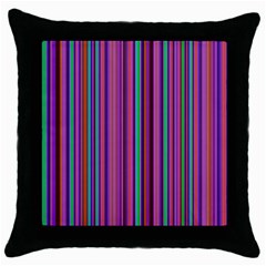 Stripes Wallpaper Texture Throw Pillow Case (black)