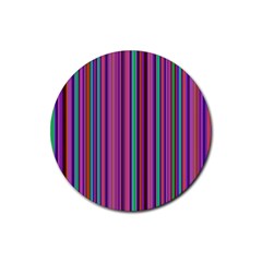 Stripes Wallpaper Texture Rubber Coaster (round) 