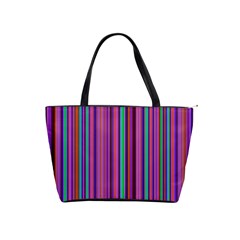 Stripes Wallpaper Texture Classic Shoulder Handbag by Simbadda