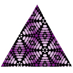 Pattern Purple Seamless Design Wooden Puzzle Triangle