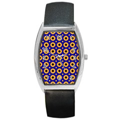 Pattern Circle Seamless Texture Barrel Style Metal Watch by Simbadda