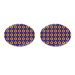 Pattern Circle Seamless Texture Cufflinks (Oval) Front(Pair)