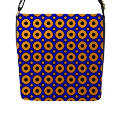 Pattern Circle Seamless Texture Flap Closure Messenger Bag (l) by Simbadda