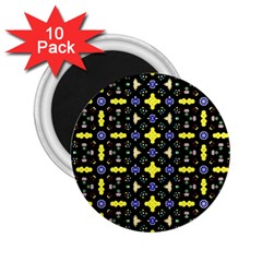 Pattern Black Background Texture 2 25  Magnets (10 Pack)  by Simbadda