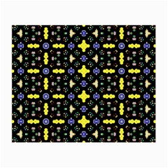 Pattern Black Background Texture Small Glasses Cloth (2 Sides) by Simbadda