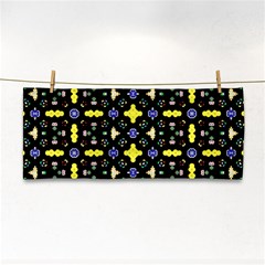 Pattern Black Background Texture Hand Towel by Simbadda