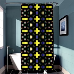 Pattern Black Background Texture Shower Curtain 36  X 72  (stall)  by Simbadda