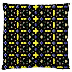 Pattern Black Background Texture Large Flano Cushion Case (one Side) by Simbadda