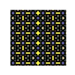 Pattern Black Background Texture Small Satin Scarf (square) by Simbadda