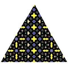 Pattern Black Background Texture Wooden Puzzle Triangle by Simbadda