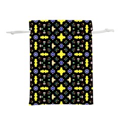 Pattern Black Background Texture Lightweight Drawstring Pouch (s)