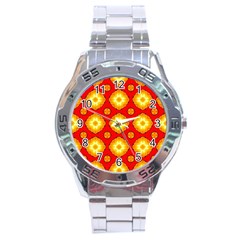 Sun Pattern Texture Seamless Stainless Steel Analogue Watch by Simbadda