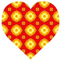 Sun Pattern Texture Seamless Wooden Puzzle Heart