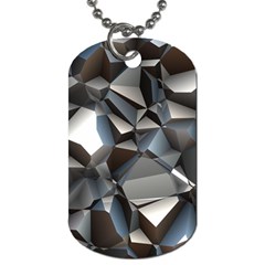 Triangles Polygon Color Silver Uni Dog Tag (one Side) by Simbadda