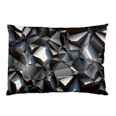 Triangles Polygon Color Silver Uni Pillow Case (two Sides) by Simbadda