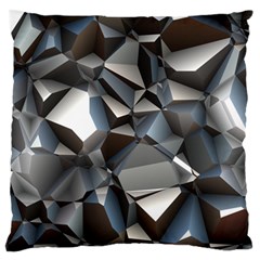 Triangles Polygon Color Silver Uni Standard Flano Cushion Case (two Sides) by Simbadda