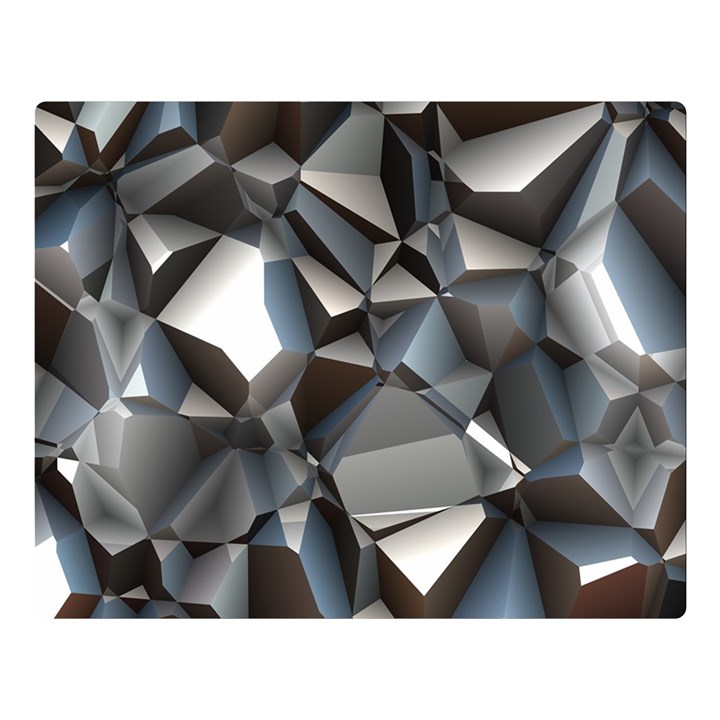 Triangles Polygon Color Silver Uni Double Sided Flano Blanket (Large) 