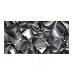 Triangles Polygon Color Silver Uni Satin Wrap by Simbadda