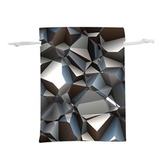 Triangles Polygon Color Silver Uni Lightweight Drawstring Pouch (s) by Simbadda