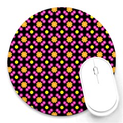 Pattern Colorful Texture Design Round Mousepads