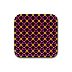 Pattern Colorful Texture Design Rubber Coaster (Square) 