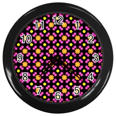 Pattern Colorful Texture Design Wall Clock (Black)