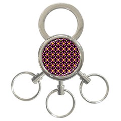 Pattern Colorful Texture Design 3-Ring Key Chain