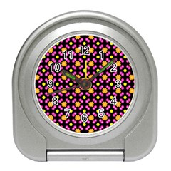 Pattern Colorful Texture Design Travel Alarm Clock by Simbadda