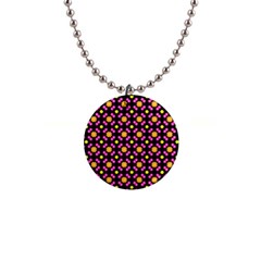 Pattern Colorful Texture Design 1  Button Necklace by Simbadda