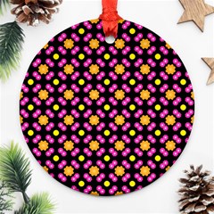 Pattern Colorful Texture Design Round Ornament (Two Sides)