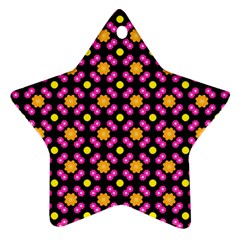 Pattern Colorful Texture Design Star Ornament (two Sides) by Simbadda