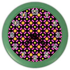 Pattern Colorful Texture Design Color Wall Clock by Simbadda