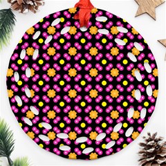 Pattern Colorful Texture Design Ornament (Round Filigree)