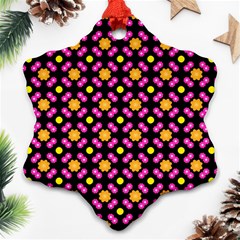 Pattern Colorful Texture Design Snowflake Ornament (Two Sides)