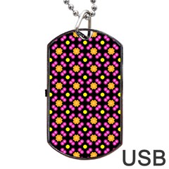 Pattern Colorful Texture Design Dog Tag USB Flash (One Side)