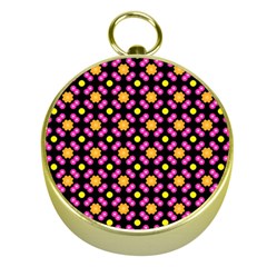 Pattern Colorful Texture Design Gold Compasses