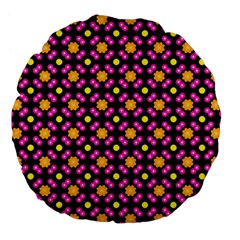 Pattern Colorful Texture Design Large 18  Premium Flano Round Cushions