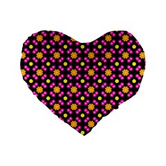 Pattern Colorful Texture Design Standard 16  Premium Flano Heart Shape Cushions