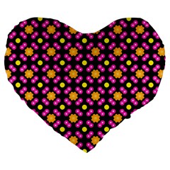 Pattern Colorful Texture Design Large 19  Premium Flano Heart Shape Cushions