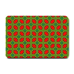 Pattern Modern Texture Seamless Red Yellow Green Small Doormat  by Simbadda